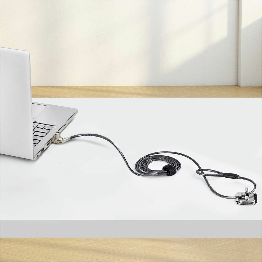 StarTech.com Slim Lock Noble Wedge® Slot Compatible, 6.6ft (2m) Keyed Locking Cable, Desk Anti-Theft Security For Laptop/Notebook Computer StarTech.com Slim Lock Noble Wedge® Slot Compatible, 6.6ft (2m) Keyed Locking Cable, Desk Anti-Theft Security For Laptop/Notebook Computer